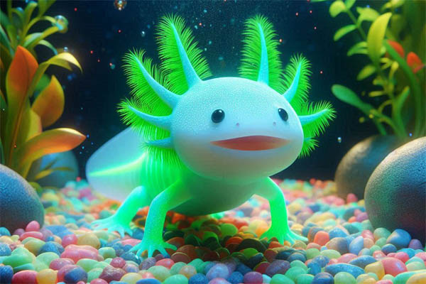 Axolotls Types, GFP Axolotl (Green Fluorescent Protein)