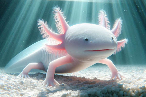 Axolotls Types, Leucistic Axolotl