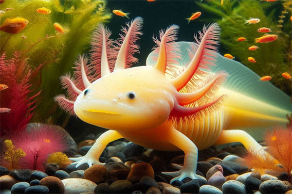 Axolotl Color, golden albino